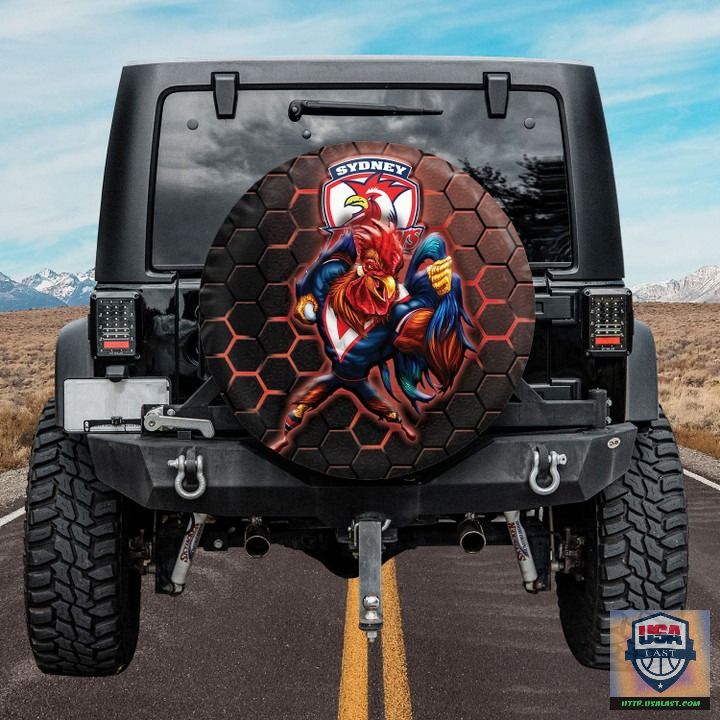Sydney roosters nrl mascot spare tire cover
