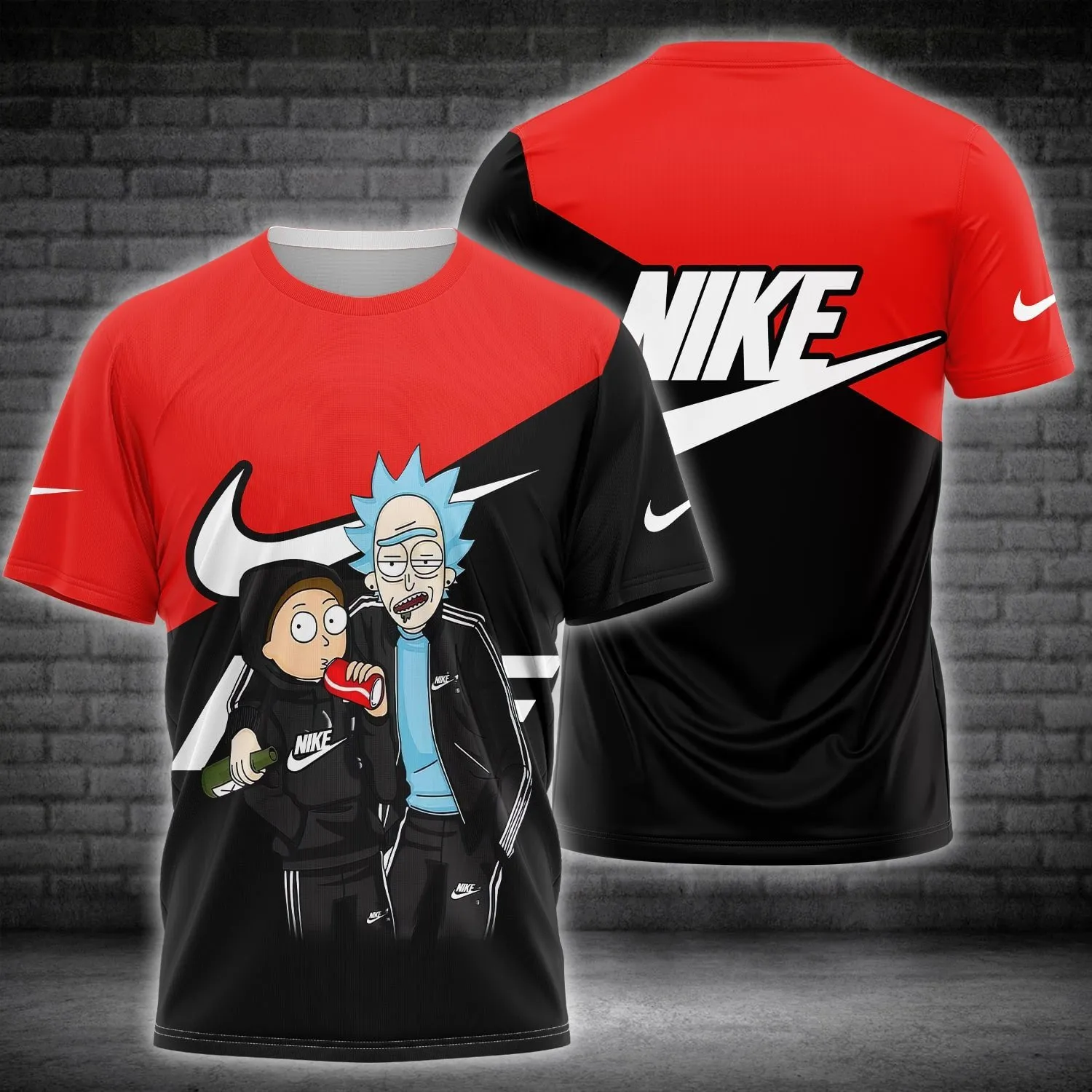 
                nike rick and morty premium luxury brand t-shirt outfit for men women
            