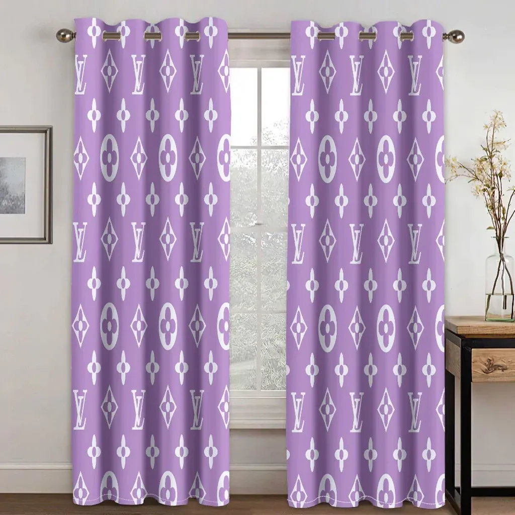 
                louis vuitton violet window curtain luxury curtain for child bedroom living room home decoration
            