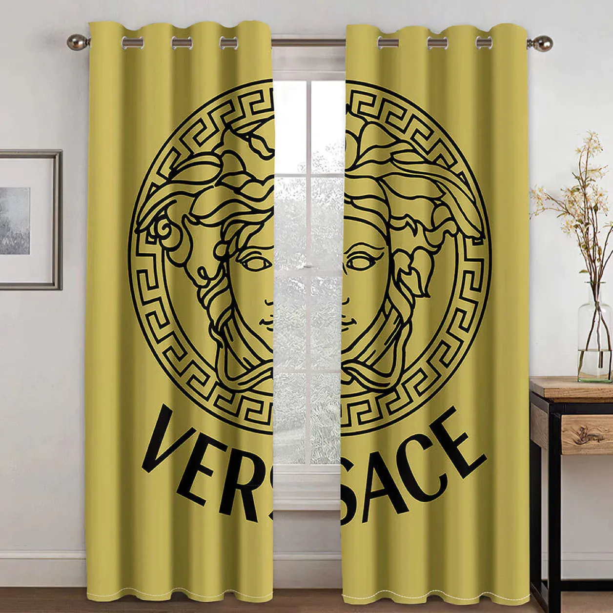 
                versace window curtain luxury for child bedroom living room home decoration
            