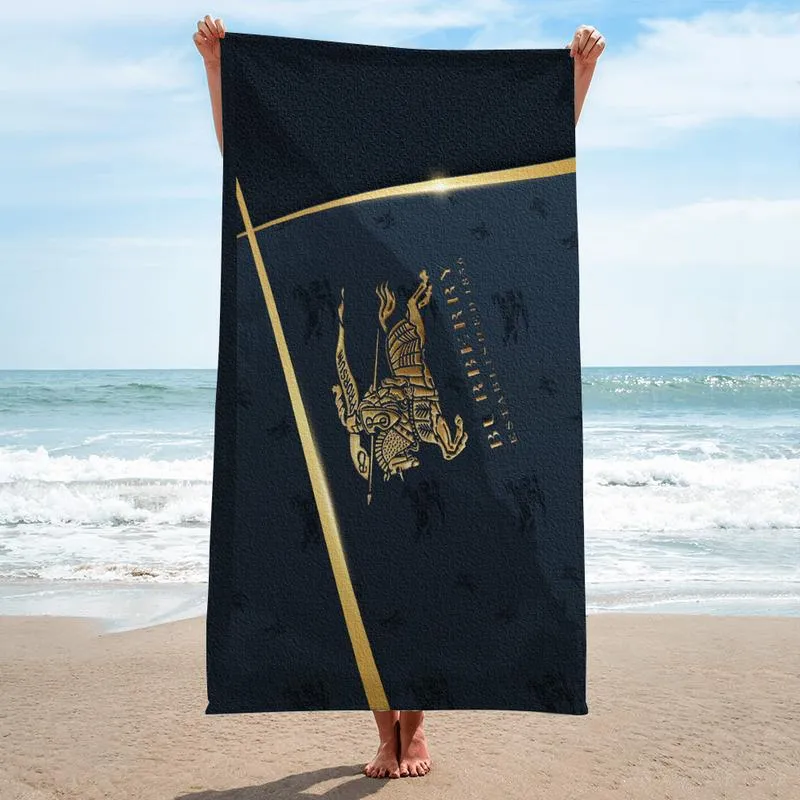 Burberry Navy Premium Beach Towel Luxury Brand For Summer Swimming Shower Sunshine