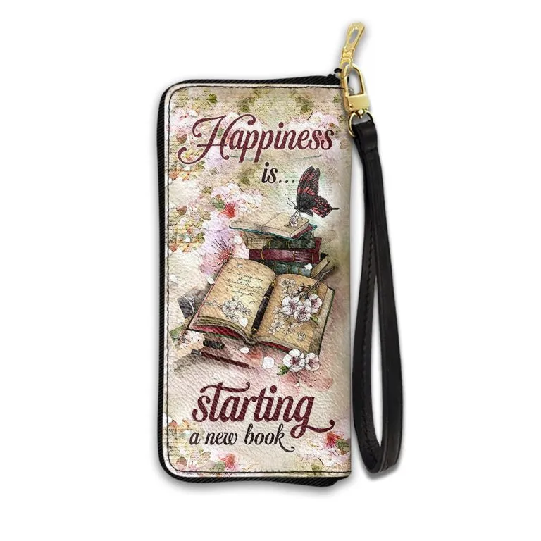 Book Happiness Is Starting A New Book Premium Purse Accessories For Women