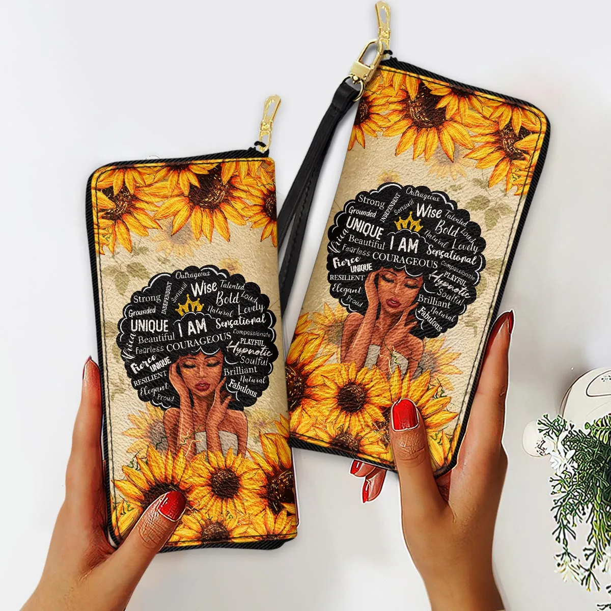 Black Woman Sunflower Faith Purse Accessories For Women