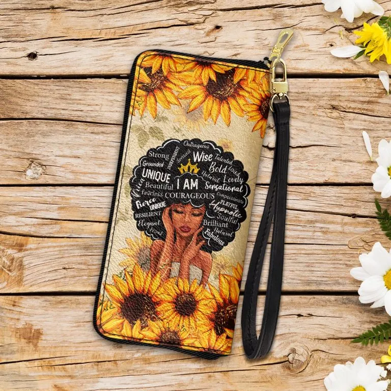 Black Woman Sunflower Faith Purse Accessories For Women