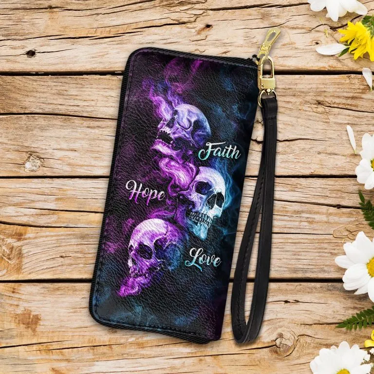 Faith Hope Love Skull Purse Accessories For Women