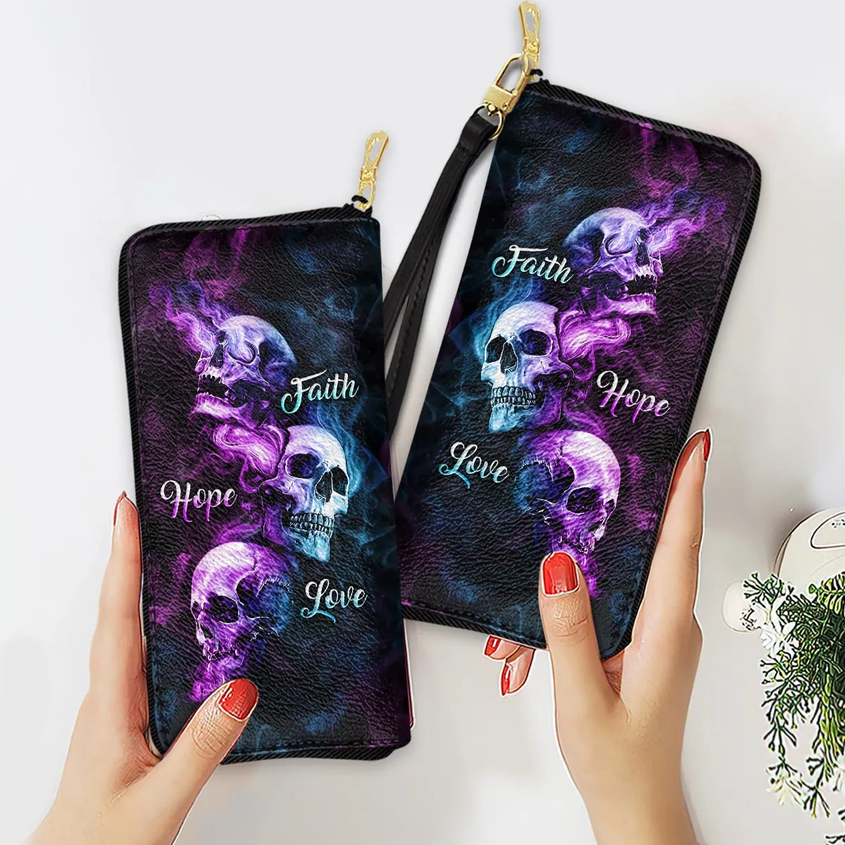 Faith Hope Love Skull Purse Accessories For Women