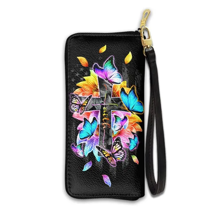 Faith Sunflower Butterfly Colorful Purse Accessories For Women
