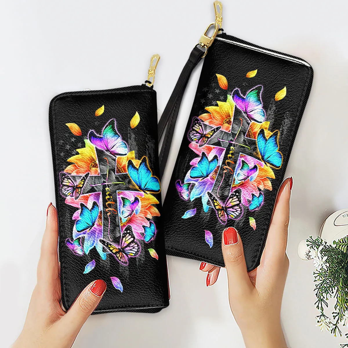 Faith Sunflower Butterfly Colorful Purse Accessories For Women