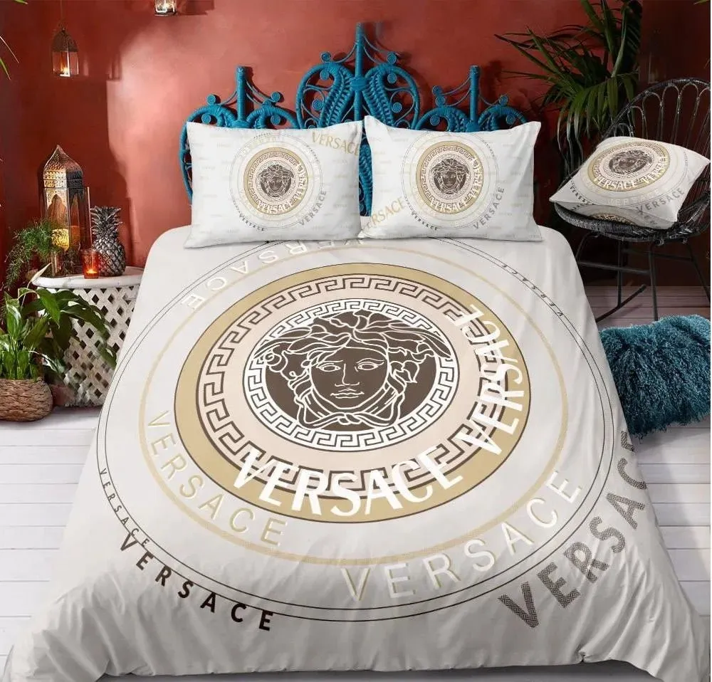Gianni Versace White Luxury Bedding Set Luxury Brand Home Decor