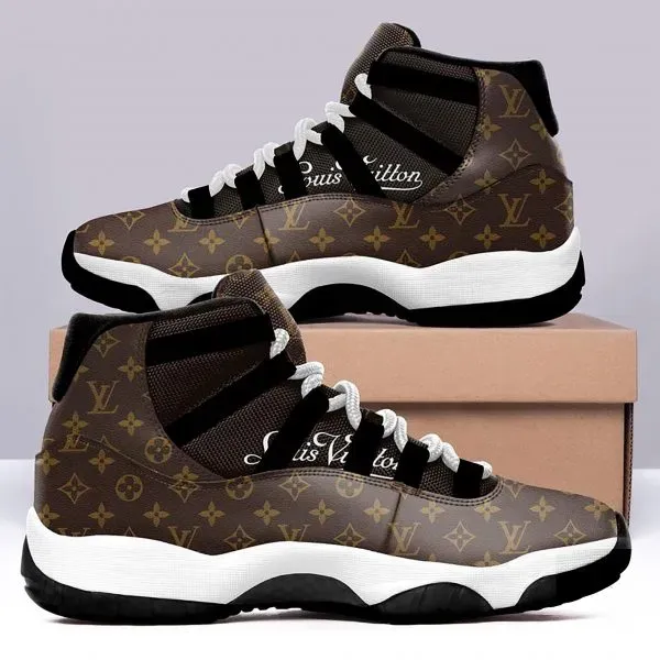 Louis Vuitton Black Brown Air Jordan 11 Sneakers Sport Shoes Fashion For Men Women