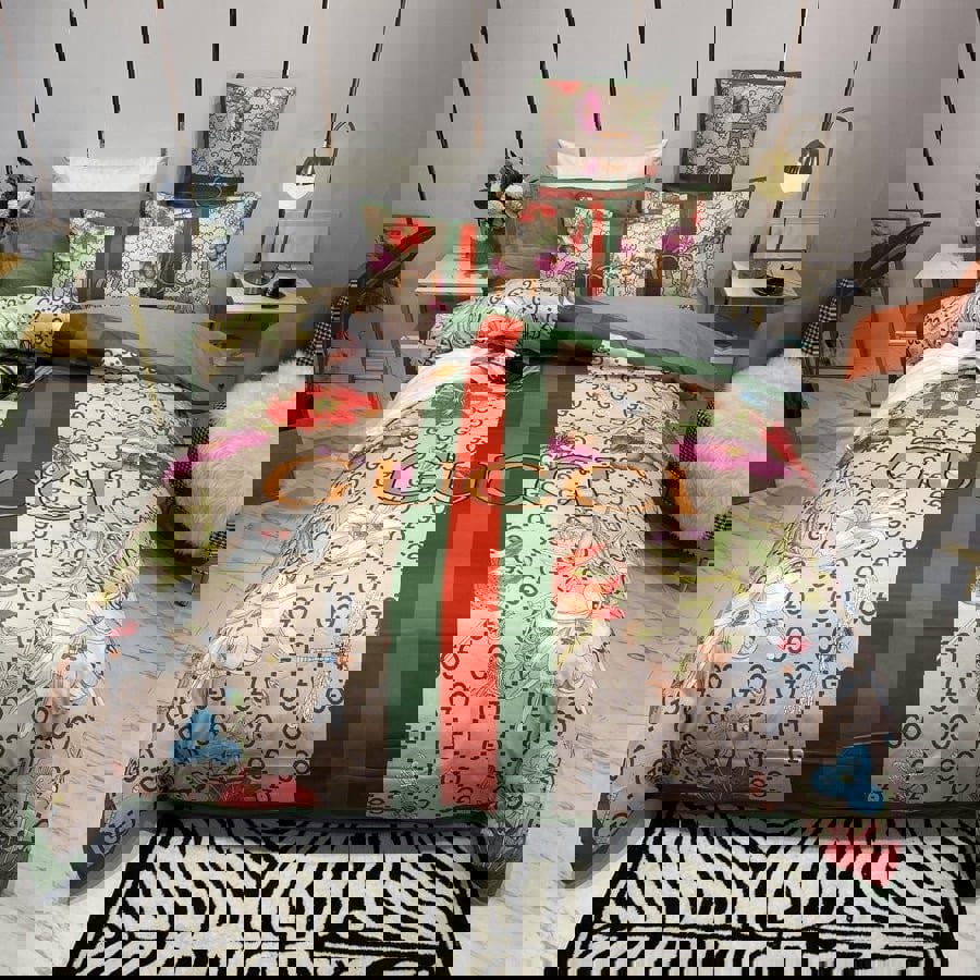 Luxury brand fashion bedding set premium duvet cover special gift home decor 375