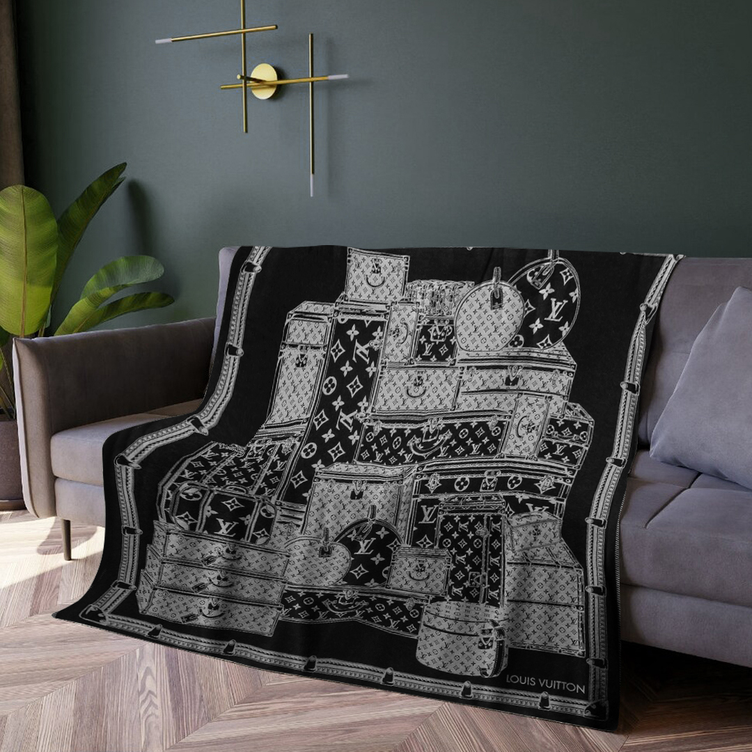 Luxury brand fashion premium blanket fleece home decor clothing special gift 20