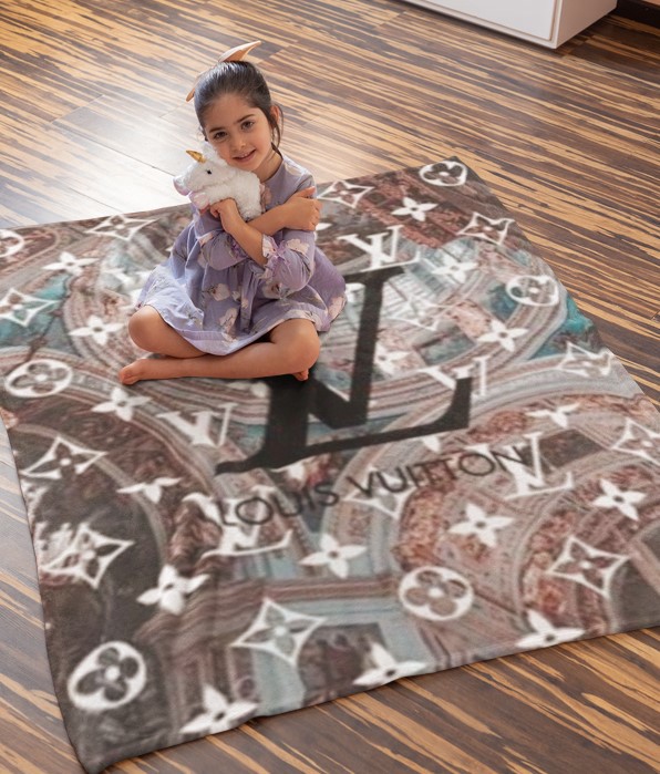 Luxury brand fashion premium blanket fleece home decor clothing special gift 37