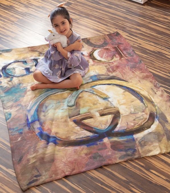 Luxury brand fashion premium blanket fleece home decor clothing special gift 54