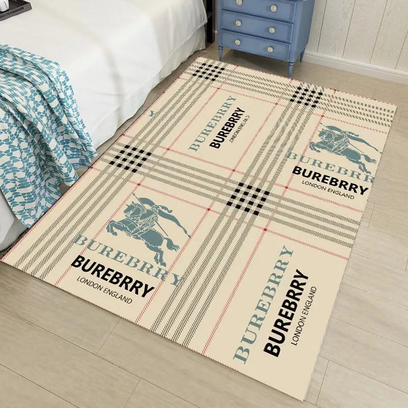 Burberry Luxury Area Rug For Living Room Bedroom Carpet Home Decor Mat