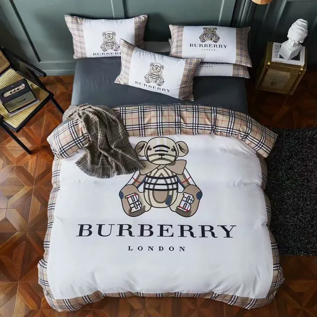 Burberry Bedding Sets Printed Bedding Sets Quilt Sets Duvet Cover Luxury Brand Bedding Decor Bedroom Sets
