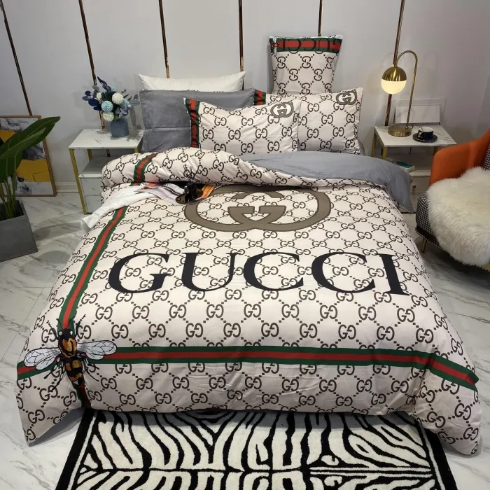 Gucci Luxury New Fashion Brand Bedding Set Bedspread Duvet Cover Set