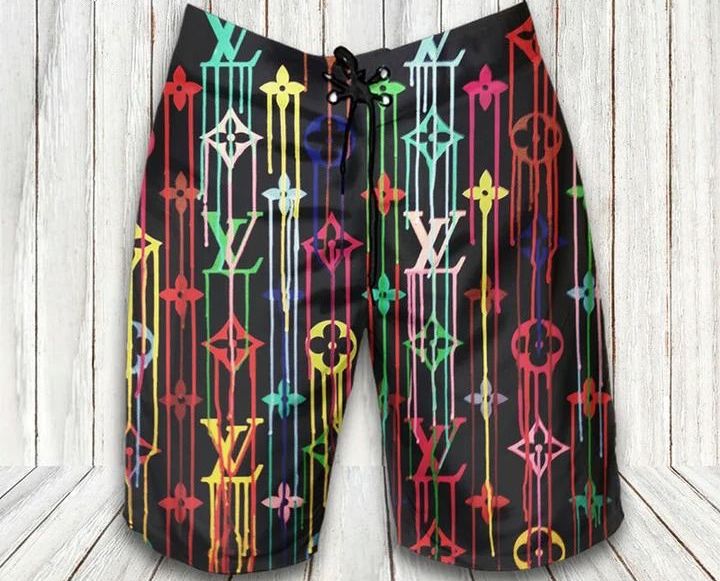 Louis Vuitton New Colorful Fashion Logo Luxury Brand Shorts For Men