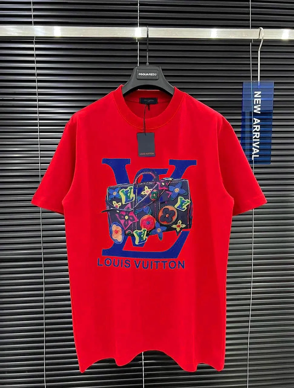 Louis Vuitton Red Premium Unisex T-Shirt Special Gift Luxury Brand Outfit For Men WomenSpecial Gift Luxury Brand Outfit For Men Women