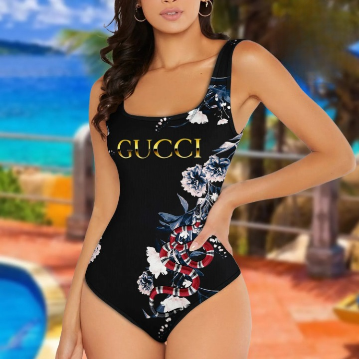 Gucci Snake Luxury Brand Premium Swimsuit Special Summer Outfit For Women
