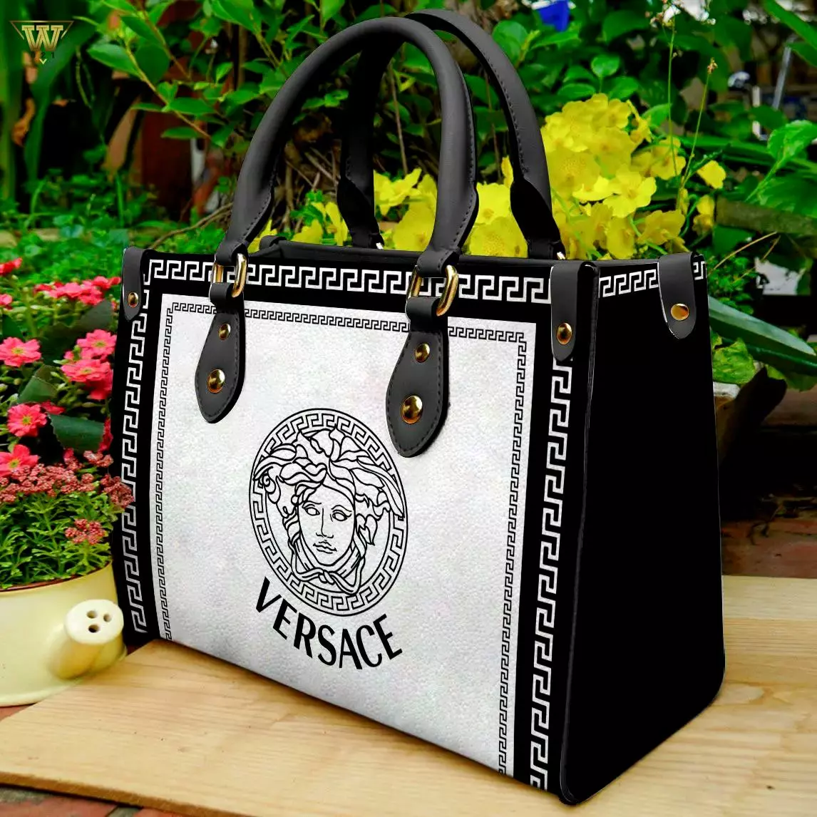 Versace Medusa  Black White Luxury Brand Premium Women Handbag Luxury Brand For Beauty