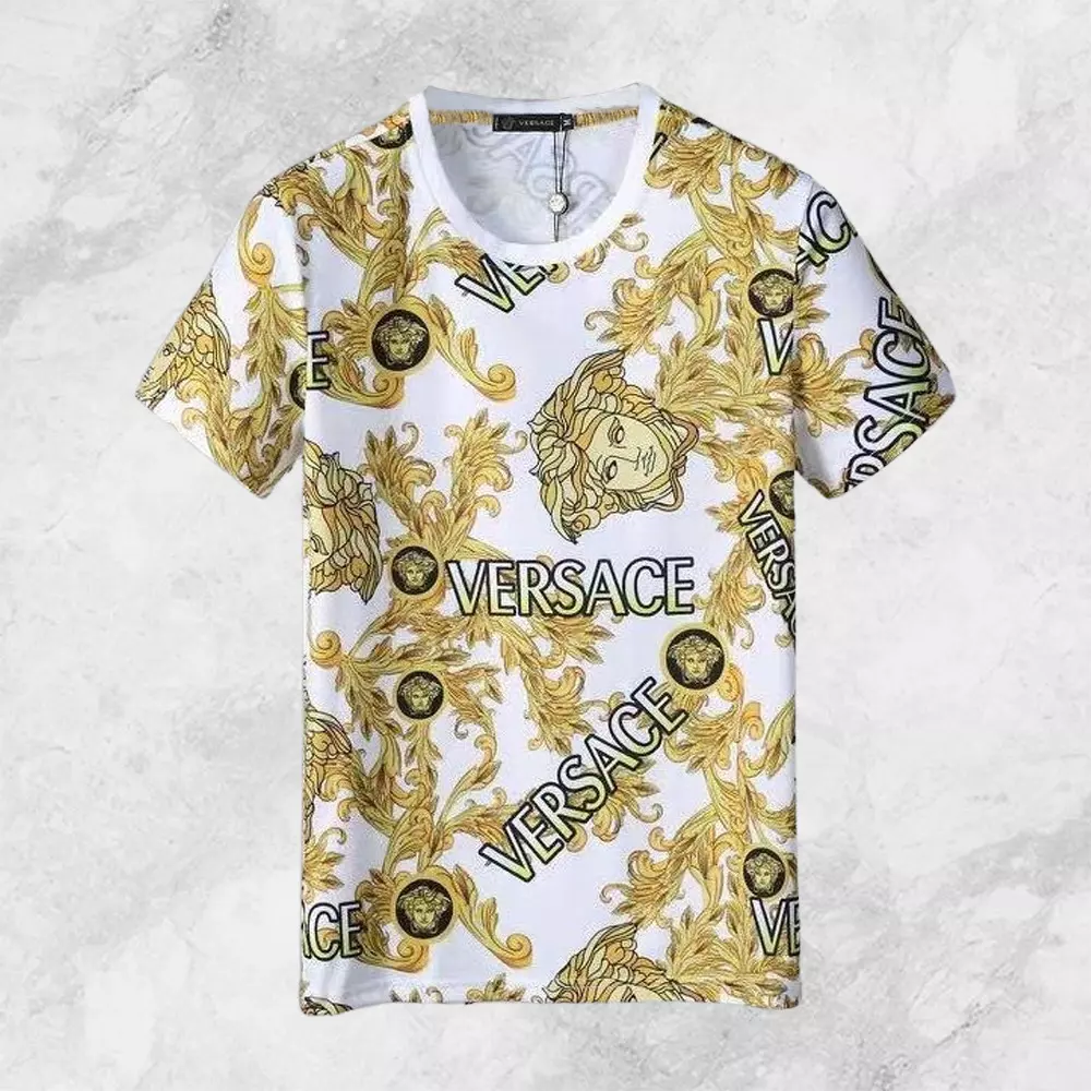 Versace Gold Medusa Luxury Brand Premium Unisex T-Shirt Outfit For Men Women