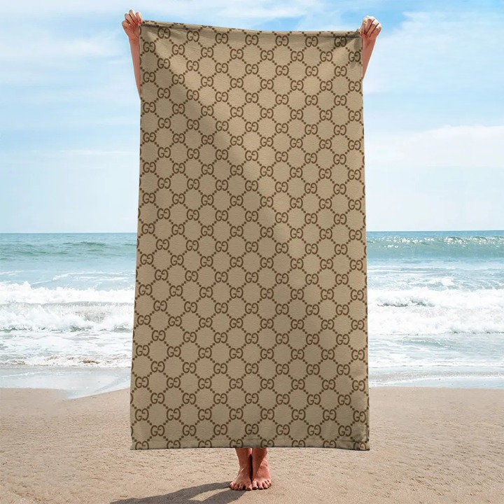 Gucci Stripe Luxury Brand Premium Beach Towel Summer Holiday Collection Fashion Style