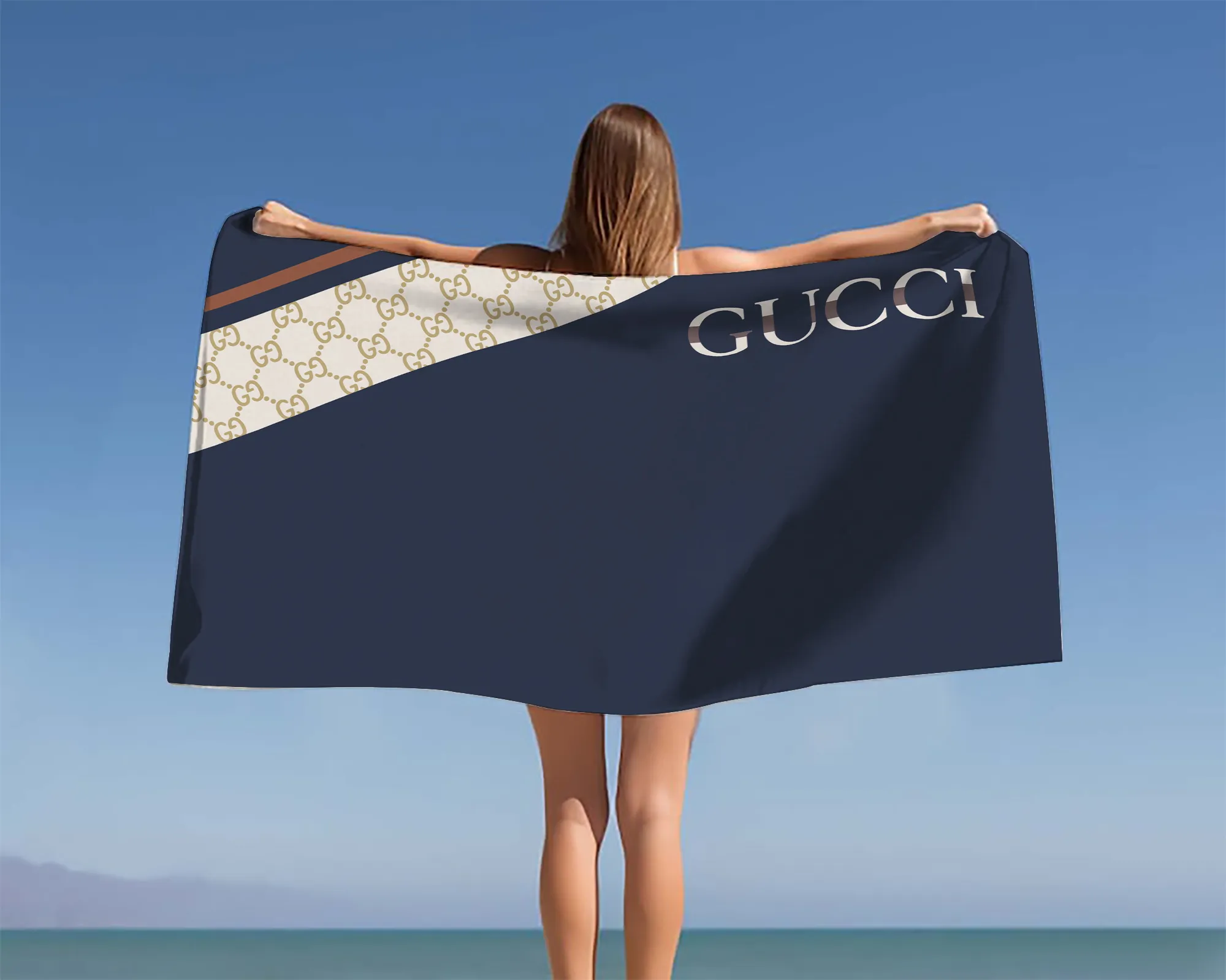 Gucci GC Luxury Brand Premium Beach Towel Summer Holiday Collection Fashion Style