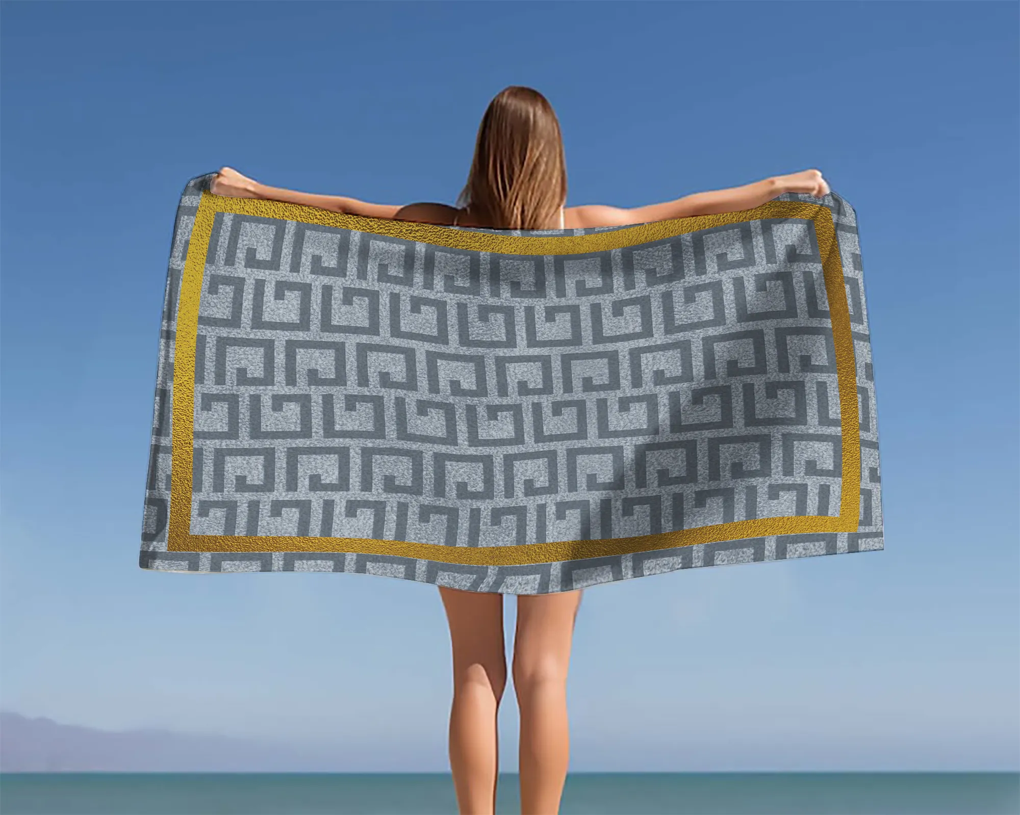 Gucci GC Pattern Luxury Brand Premium Beach Towel Summer Holiday Collection Fashion Style