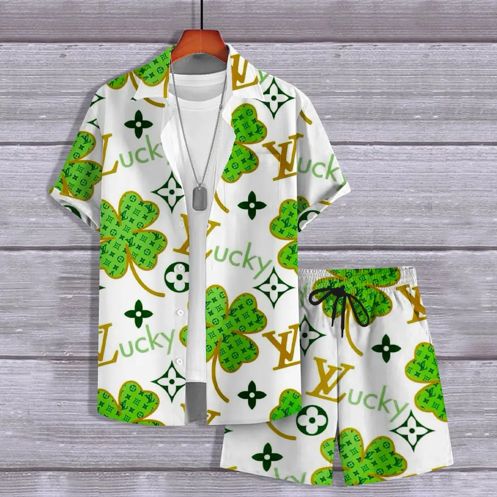 Louis Vuitton Lucky Luxury Brand Hawaii Set Premium Outfit Special Style Fashion For Men