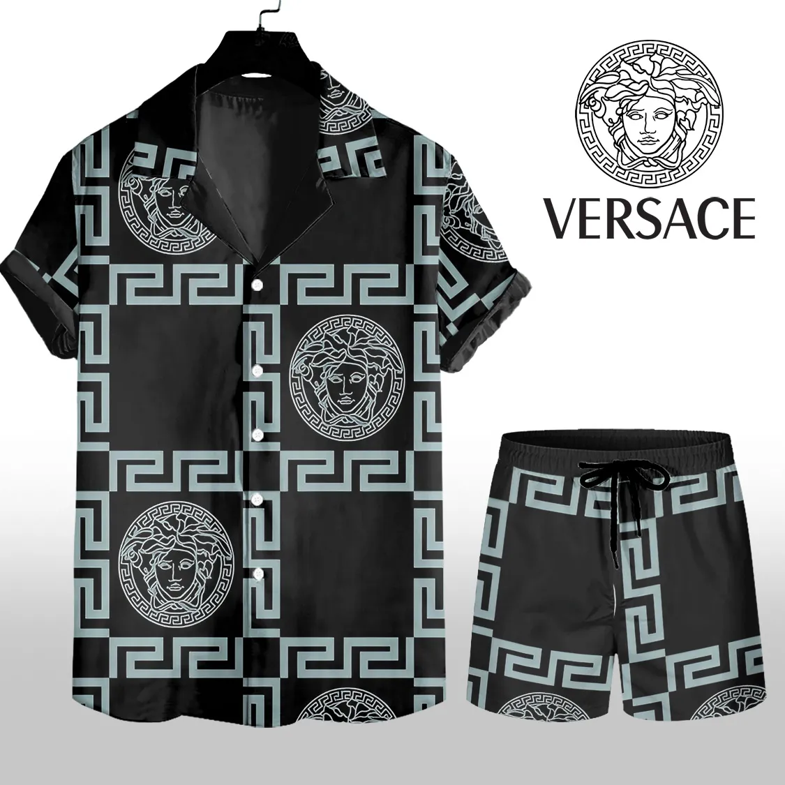 Versace Luxury Brand Hawaii Set Premium Outfit Special Style Fashion For Men