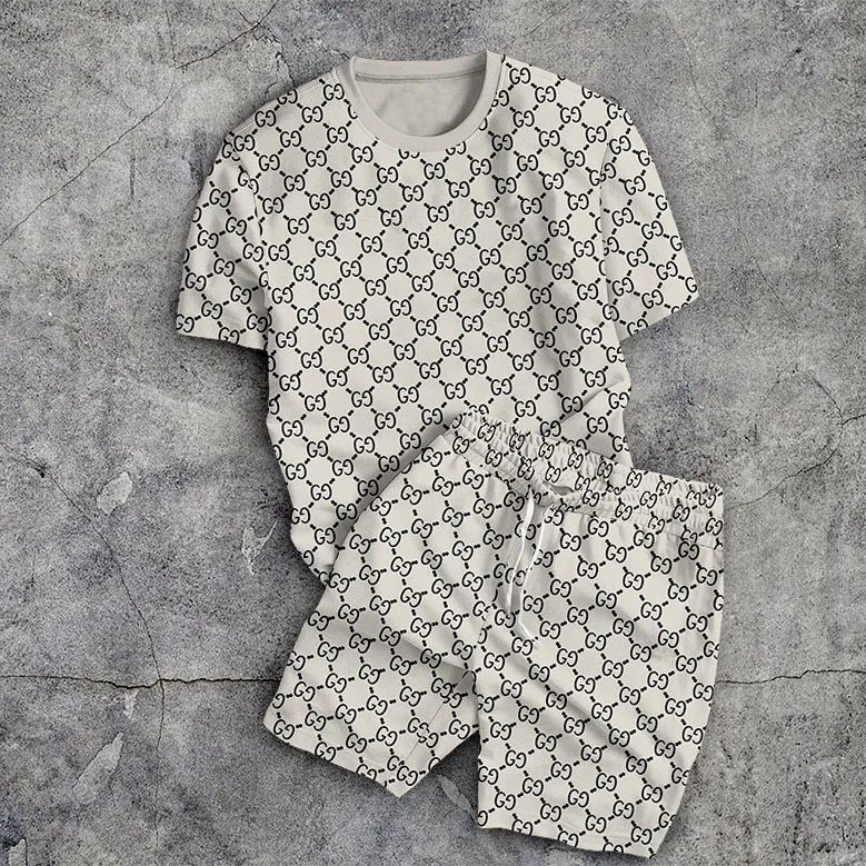 Gucci Stripe Luxury Brand T-Shirt Short Set Premium Fashion Clothing Outfit For Men Women