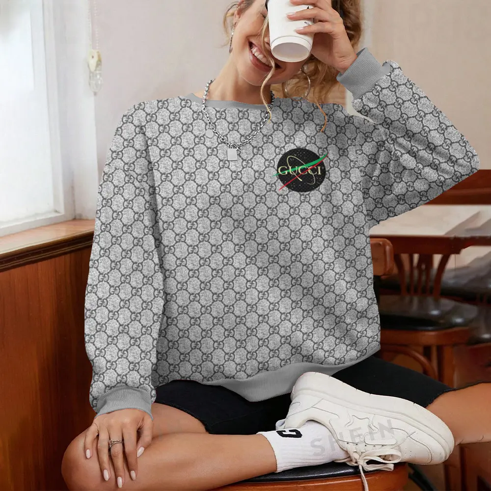 Gucci GC Stripe Grey Luxury Brand Unisex Premium Sweatshirt Sweater Special Gift Outfit For Men Women