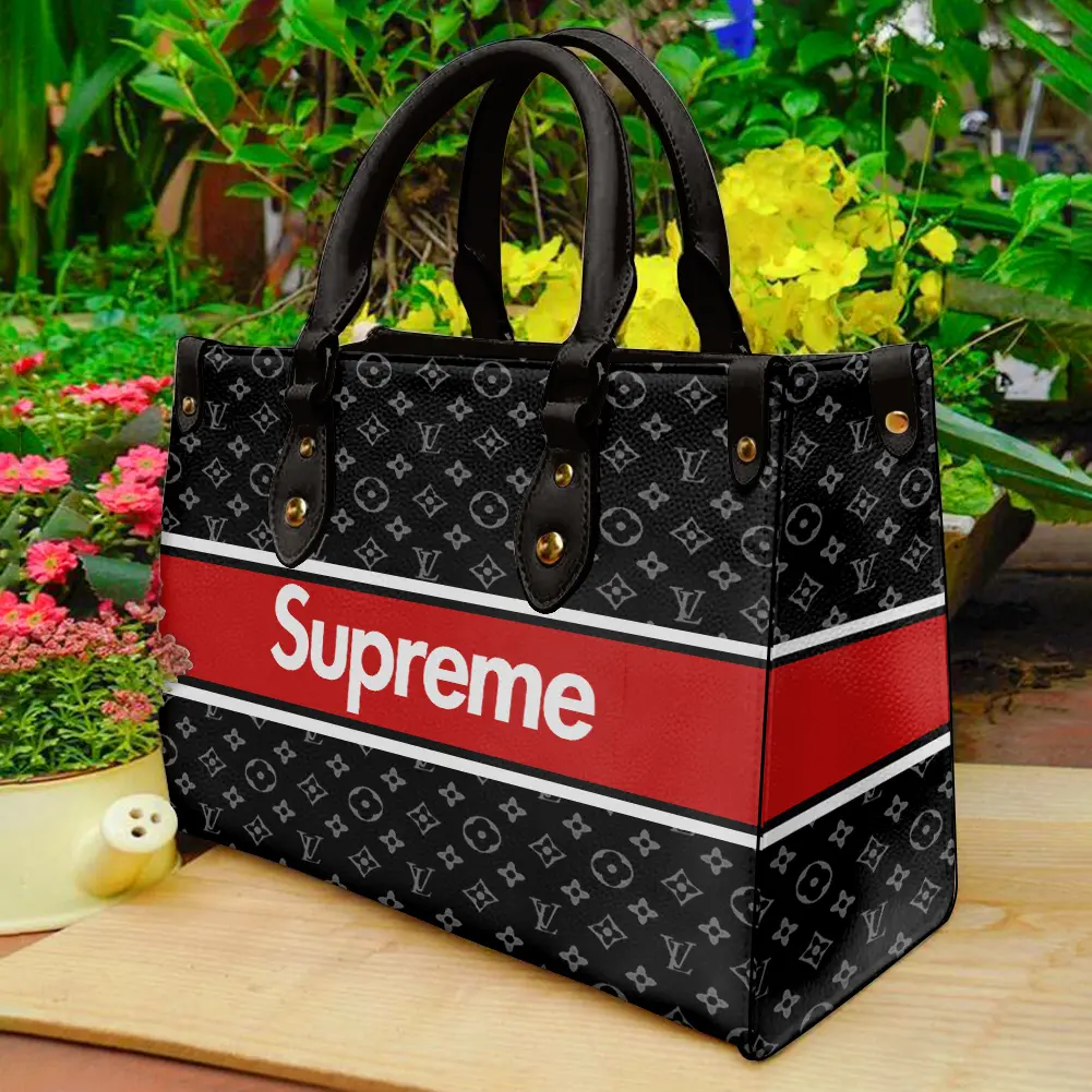 Louis Vuitton Supreme Red Black Women Small Handbag Luxury Brand Premium Accessories For Beauty