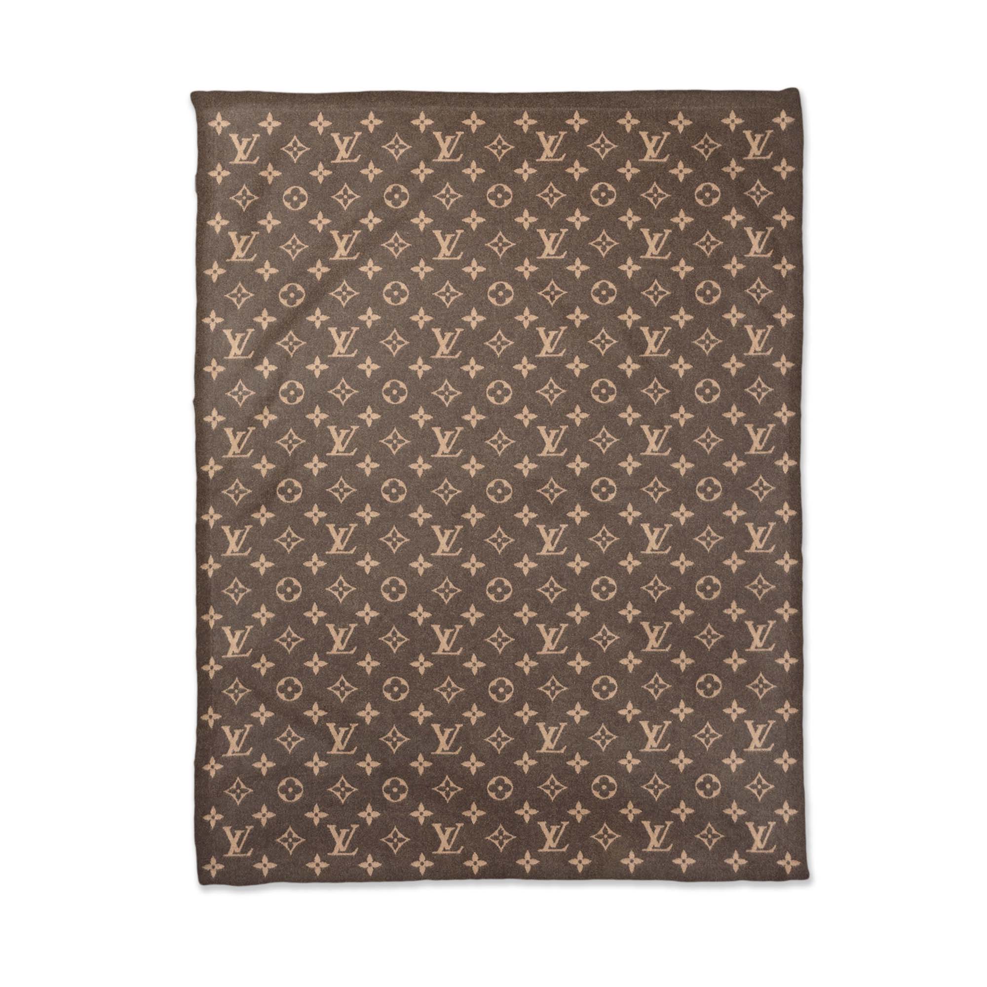 Louis Vuitton LV Logo Brown Luxury Brand Premium Blanket Fleece Home Decor Special Fashion Collection
