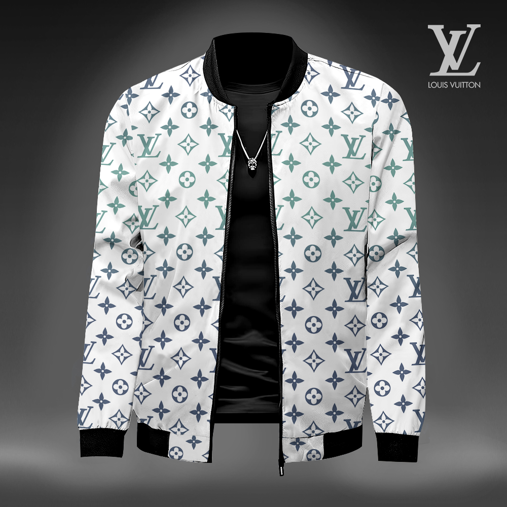 Louis Vuitton White Luxury Brand Premium Varsity Jacket Special Collection Style Fashion Outfits