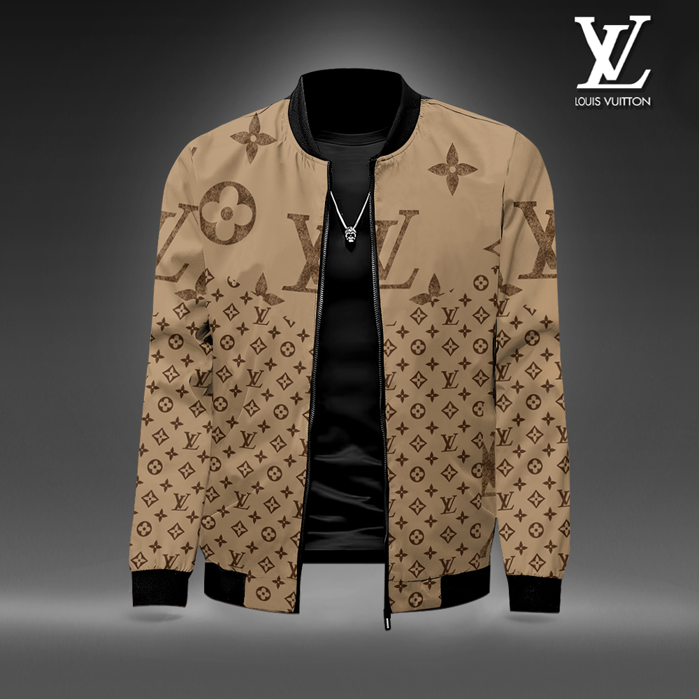 Louis Vuitton Brown Luxury Brand Premium Varsity Jacket Special Collection Style Fashion Outfits