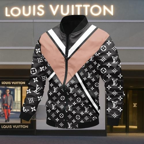 Louis Vuitton Logo Luxury Brand Varsity Jacket Premium Fashion Style Collection Special Outfits