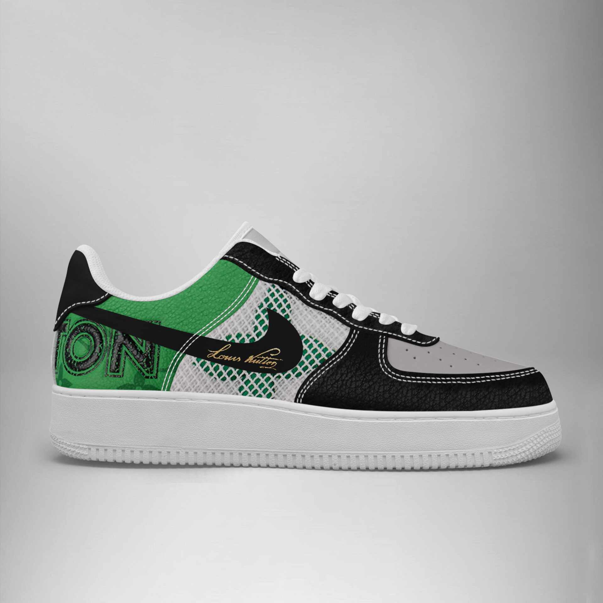 Louis Vuitton Nike Logo Custom Luxury Brand Air Force 1 Sneakers Premium Shoes Fashion Style Collection For Men Women