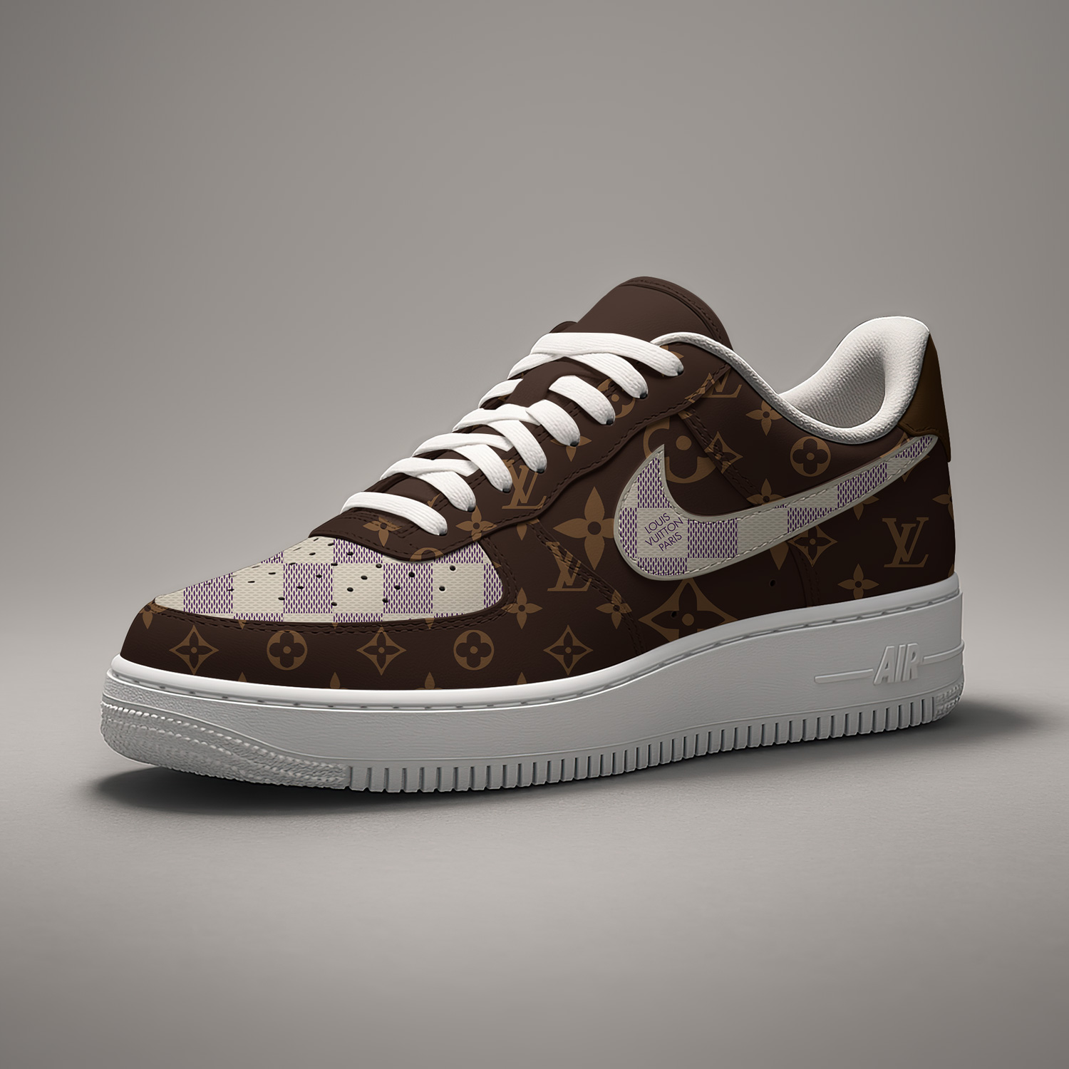 Louis Vuitton Nike Paris Limited Luxury Brand Air Force 1 Sneakers Premium Shoes Fashion Style Collection For Men Women