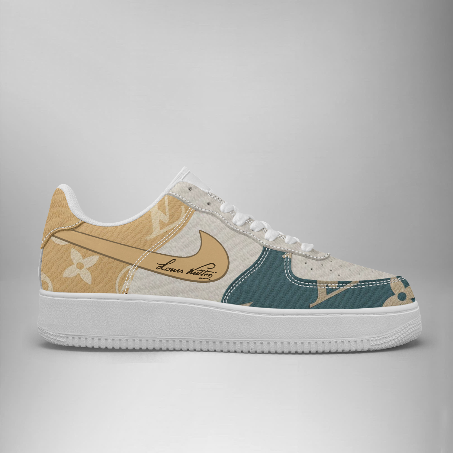Louis Vuitton Nike Custom Limited Luxury Brand Air Force 1 Sneakers Premium Shoes Fashion Style Collection For Men Women