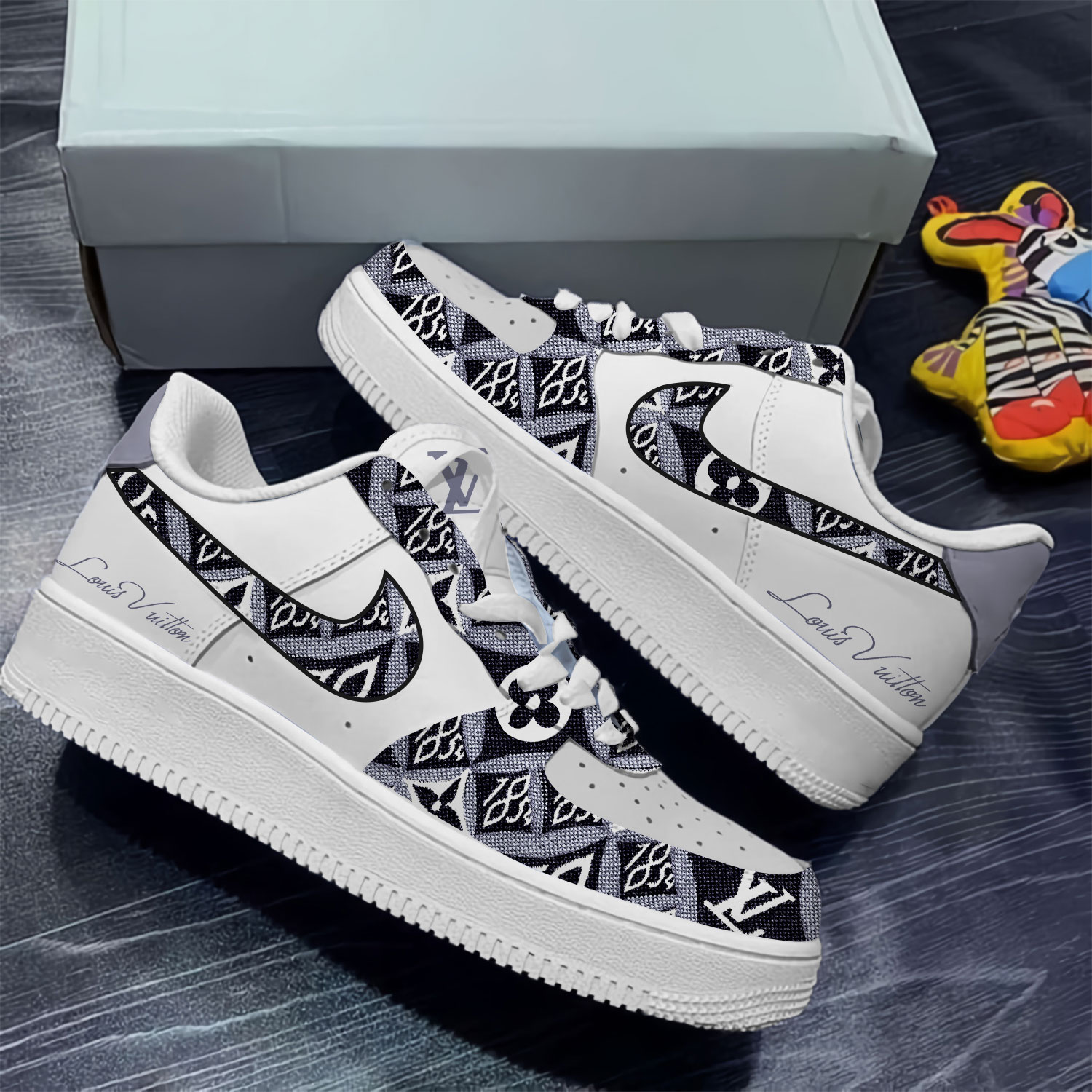 Louis Vuitton Nike Paris Luxury Brand Air Force 1 Sneakers Premium Shoes Fashion Style Limited Collection For Men Women