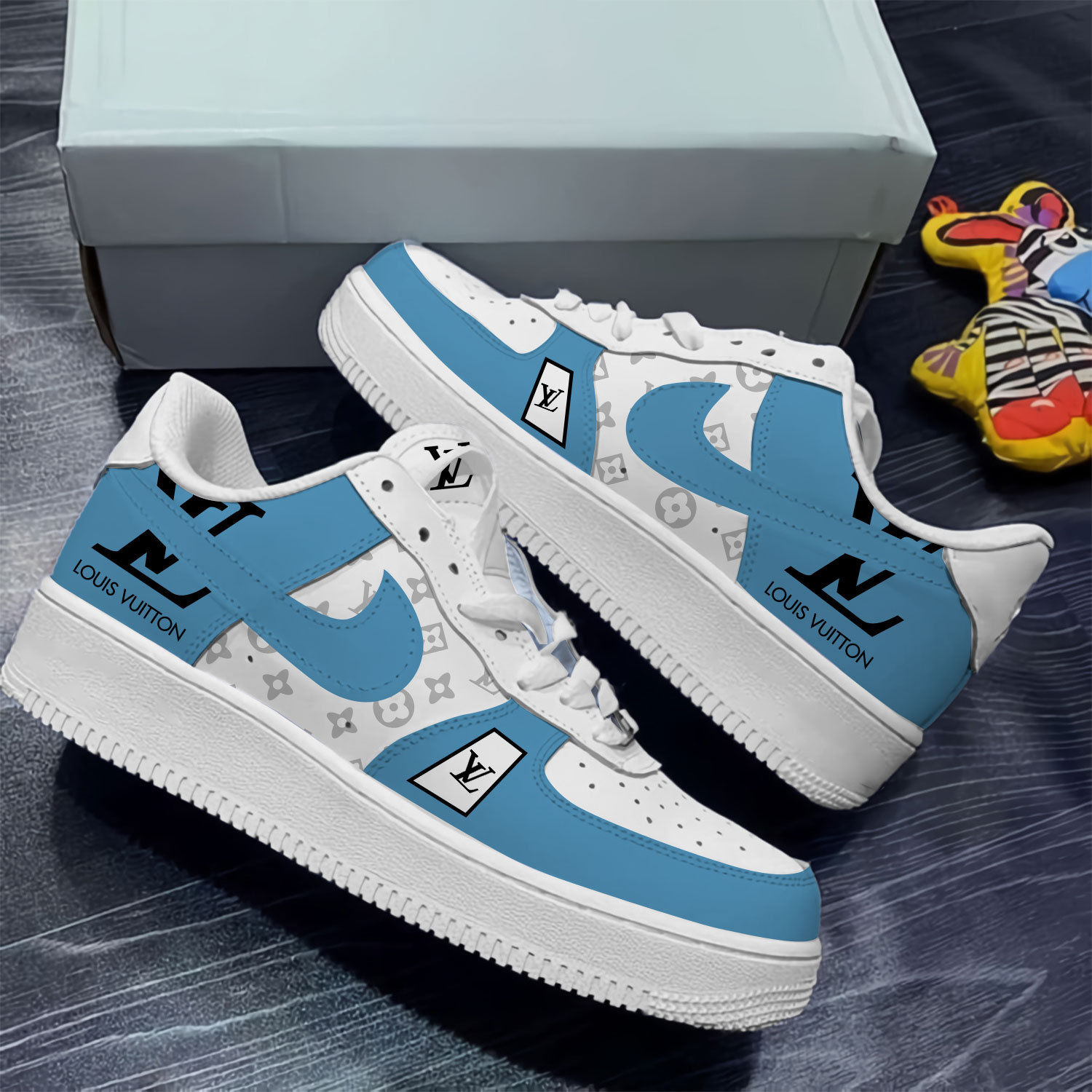 Louis Vuitton Nike Luxury Brand Air Force 1 Sneakers Premium Fashion Style Shoes Limited Collection For Men Women