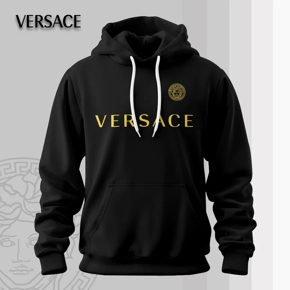 Versace Medusa Black Luxury Brand Premium Unisex Hoodie Special Collection Fashion Outfit For Men Women