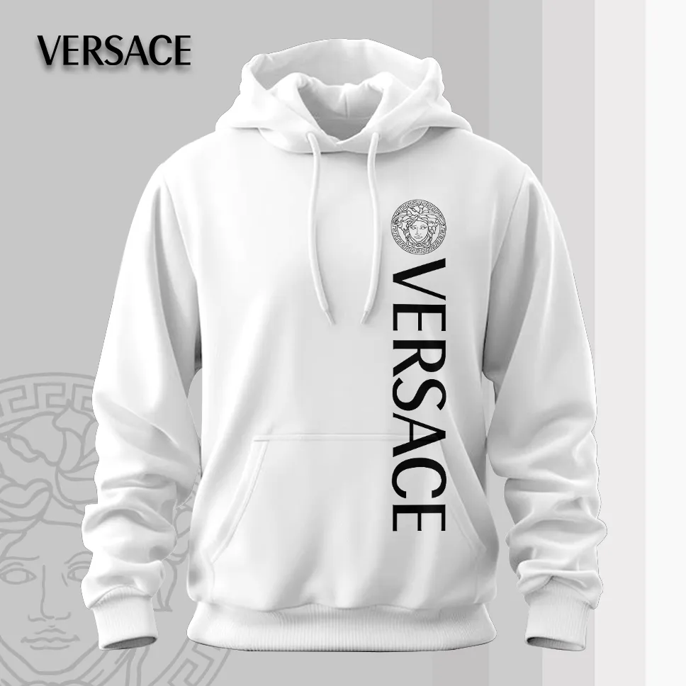 Versace Medusa White Luxury Brand Premium Unisex Hoodie Special Collection Fashion Outfit For Men Women
