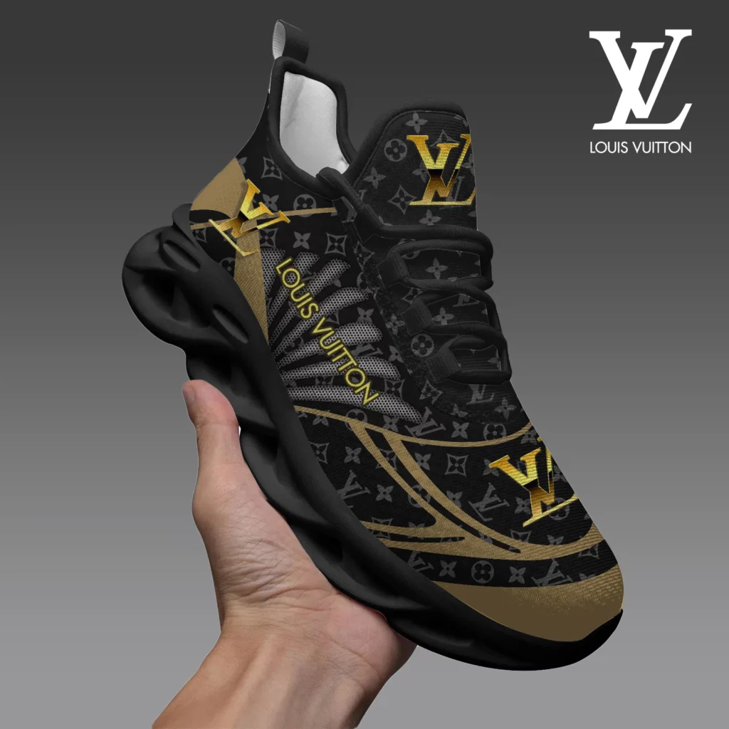 Louis Vuitton Logo Black Brown Luxury Brand Premium LV Max Soul Shoes Fashion Style Limited Collection For Men Women