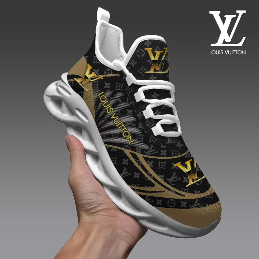 Louis Vuitton Logo Black Brown Pattern Luxury Brand Premium LV Max Soul Shoes Fashion Style Limited Collection For Men Women