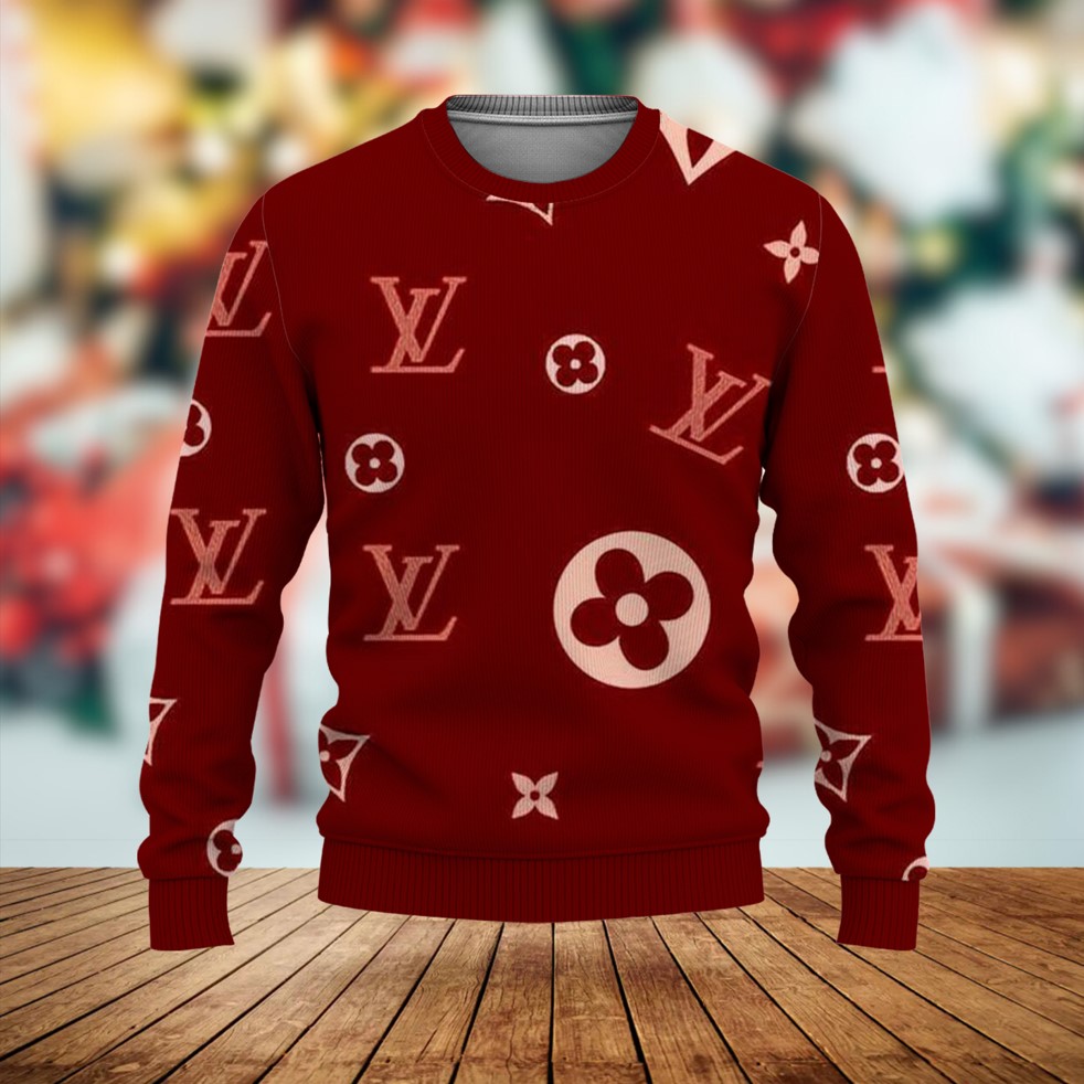 Louis Vuitton LV Red Luxury Brand Premium Sweatshirt Sweater Fashion Style Special Collection Outfits For Men Women
