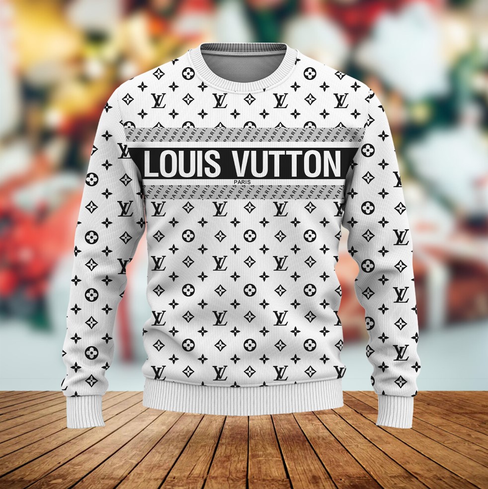Louis Vuitton LV Paris White Luxury Brand Premium Sweatshirt Sweater Fashion Style Special Collection Outfits For Men Women