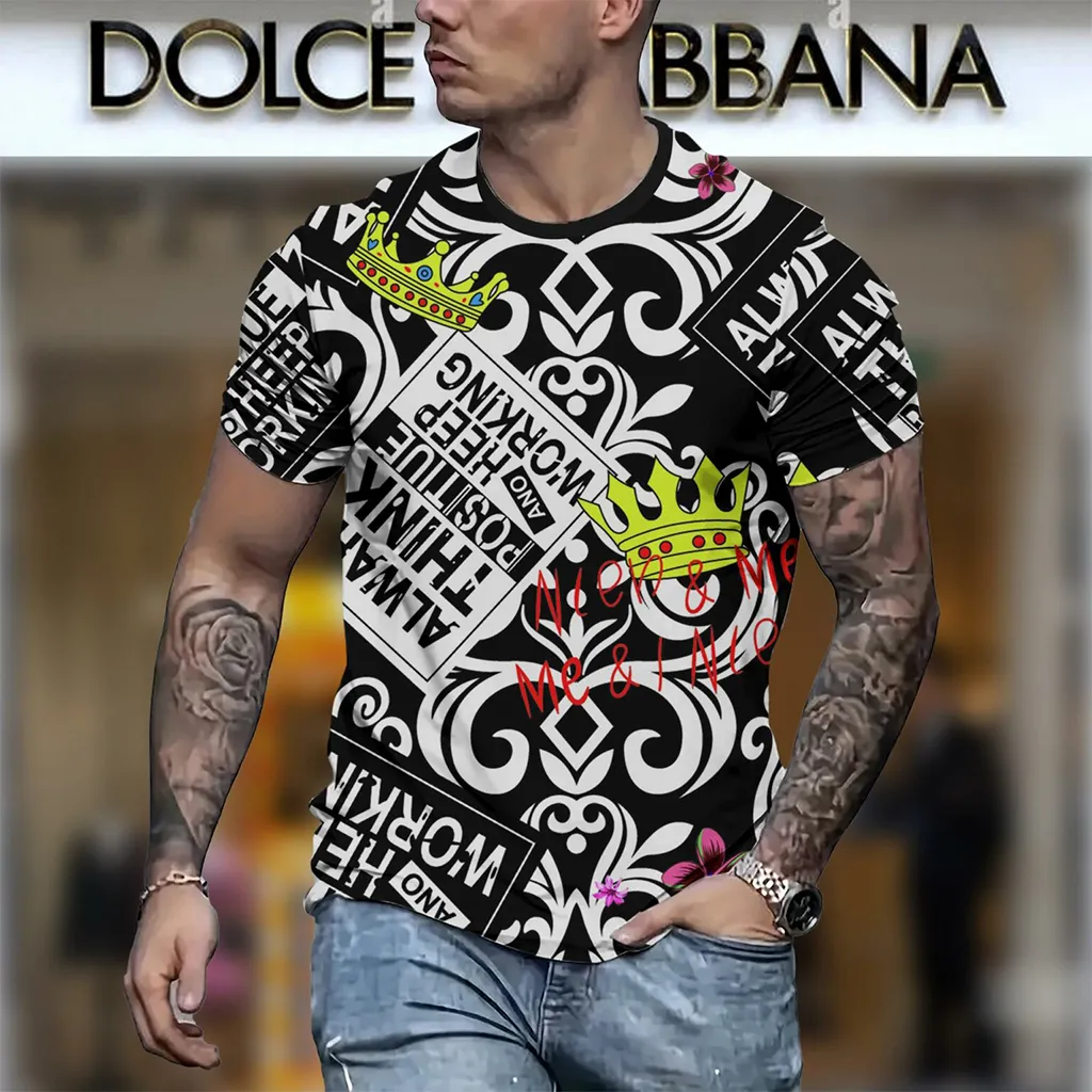 Dolce & Gabbana D&G Crown Luxury Brand Premium Unisex T-Shirt Fashion Style Outfit For Men Women
